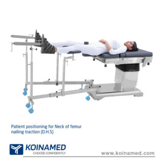 Patient positioning for Neck of femur